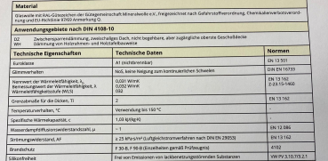 Superglass Klemmfilz  WLG 032 in 240mm - 3,00 m²