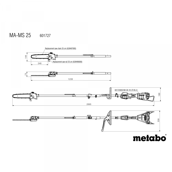 MA-MS 25 (601727850) Hochentaster-Aufsatz