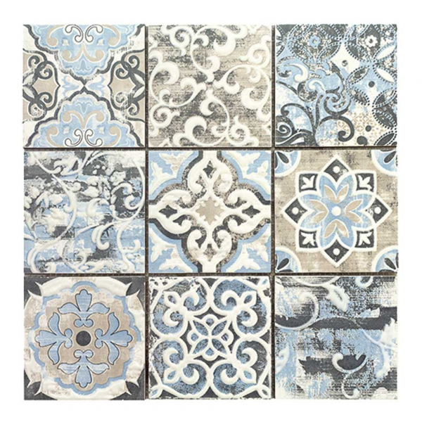 Maxi PATCHWORK-1 azzurro 10x10
