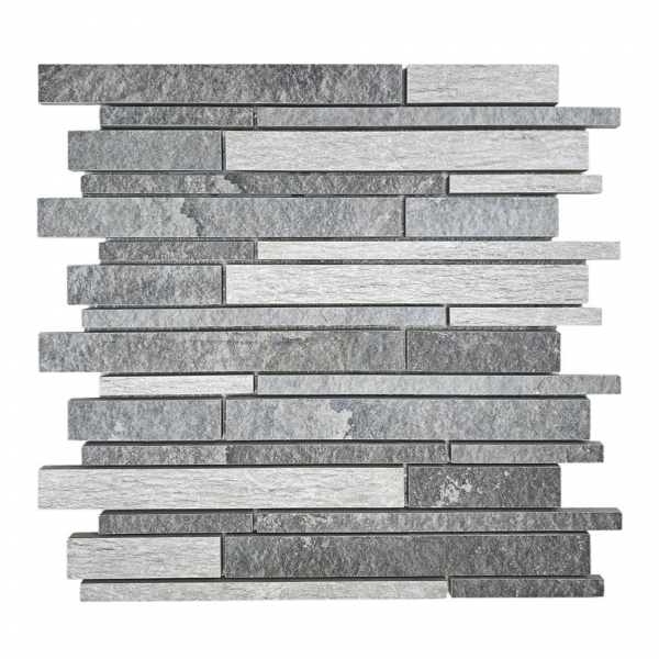 Mosaico MULTI ARDESIA-1 antracite/bianco/grigio