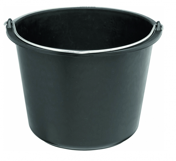 Baueimer schwarz, 12 Liter
