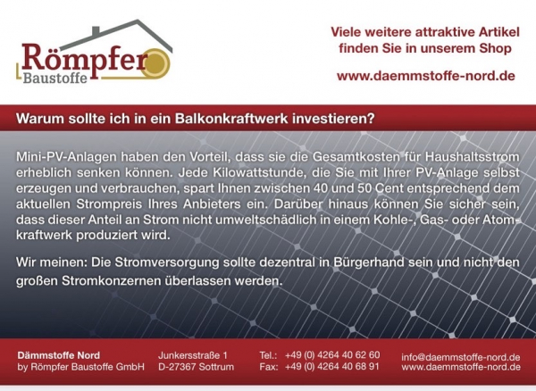 Balkonkraftwerk Flachdach PH-Home Set Sunkraft 600W Komplett mit Unterkonstruktion für Flachdach, Balkon oder Bodeninstallation