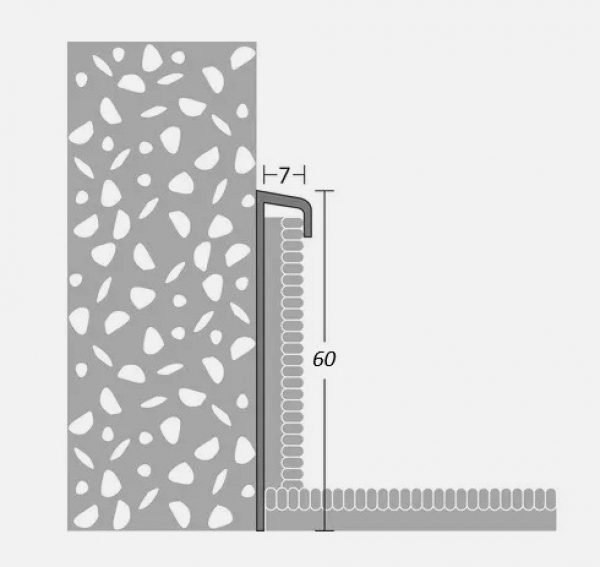 T-Kernsockelleiste TS60 weiß 5012